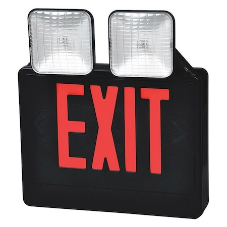 Fulham LED Emergency Combo Unit, Black, Red, FHEC31BR FHEC31BR