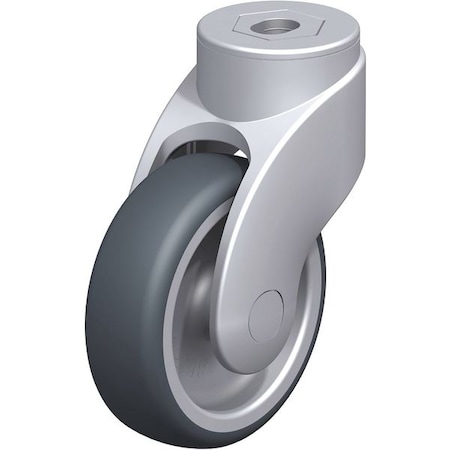 Blickle Kingpin Swivel Caster, TPR, 4", 220 lb., Gry LWG-TPA 101G