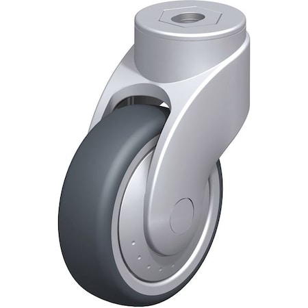 Blickle Kingpin Swivel Caster, TPR, 4", 220 lb., Gry LWG-TPA 101KF
