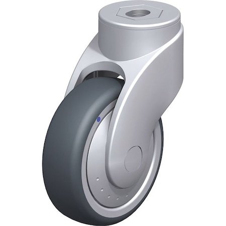 Blickle Kingpin Swivel Caster, TPR, 5", 240 lb., Gry LWGX-TPA 126XKF