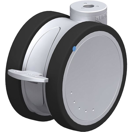 Blickle Kingpin Swivel Caster, PU, 5", Brake LKDGX-PATH 125XK-FI