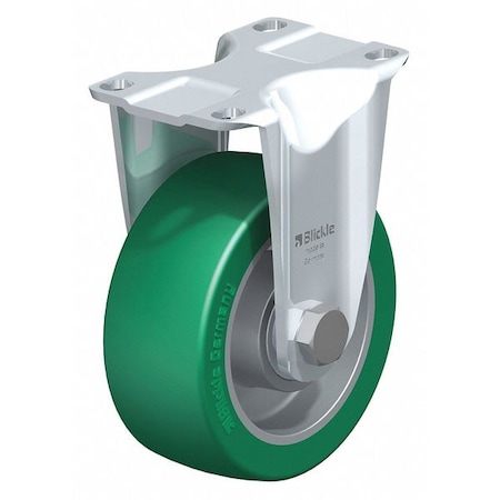 Blickle Rigid Plate Caster, PU, 4", 400 lb. B-ALST 100K-12