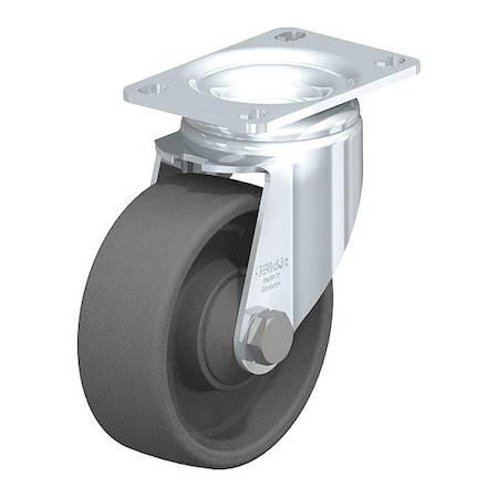 Blickle Swivel Plate Caster, Gry Nylon, 4", 400 lb. L-POG 100K-12