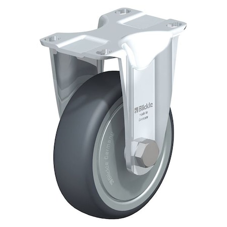 Blickle Rigid Plate Caster, TPR, 4", 240 lb. B-TPA 102KF-12