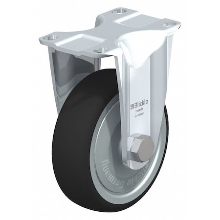 Blickle Rigid Plate Caster, PU, 4", 400 lb. B-PATH 100KF-12