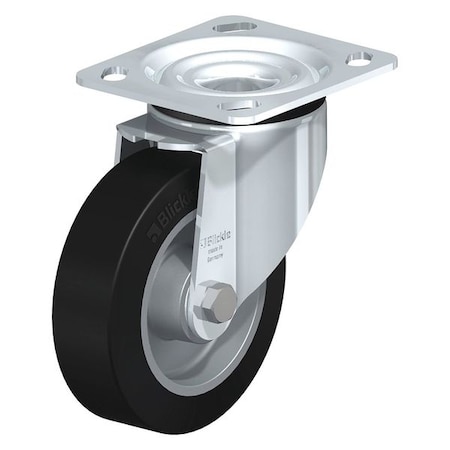 Blickle Swivel Plate Caster, TPR, 5", 550 lb. LK-ALEV 125K-14