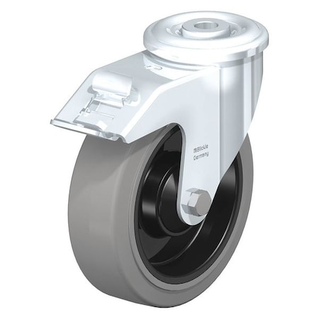 Blickle Kingpin Swivel Cstr, Solid Rbr, 3-1/8", Brk LER-POEV 80KF-FI-SG