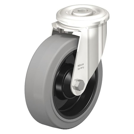 Blickle SS, Kingpin Swvl Cstr, Solid Rbr, 4", 330lb. LEXR-POEV 100XKA-SG