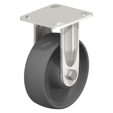 Blickle Rigid Plate Caster, Gray Nylon, 6", 660 lb. BESX-POG 150XK-14