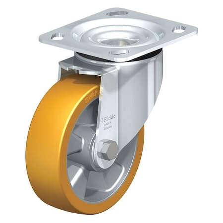 Blickle Swivel Plate Caster, PU, 4", 550 lb. LK-ALTH 100K-14