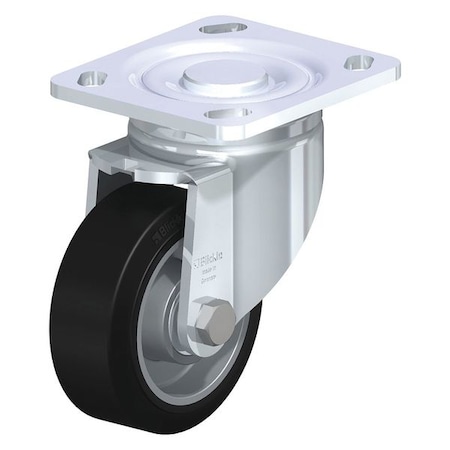 Blickle Swivel Plate Castr, Solid Rbbr, 4", 440 lb. LH-ALEV 100K-14