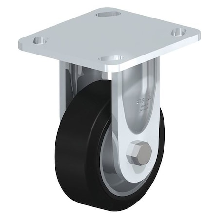 Blickle Rigid Plate Caster, Solid Rbbr, 5", 550 lb. BHS-ALEV 125K-14