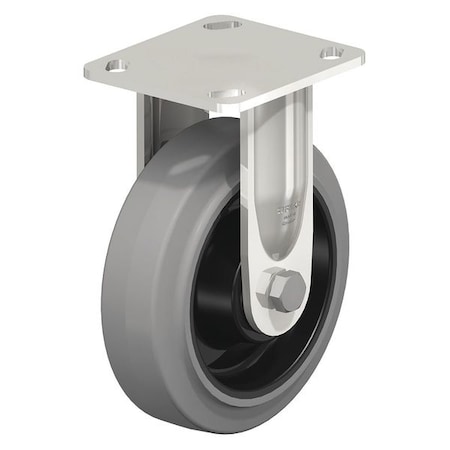 Blickle Rigid Plt Cstr, Solid Rbr, 6-5/16", 660 lb. BESX-POEV 160XKA-14-SG