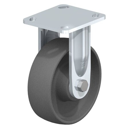 Blickle Rigid Plate Cstr, Gy Nyln, 6-5/16", 990 lb. BEHS-POG 160K-14