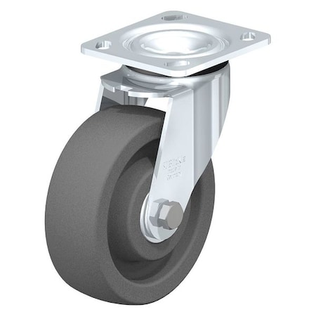 Blickle Swivel Plate Caster, Gry Nyln, 6", 1250 lb. LEH-SPOG 150K-14
