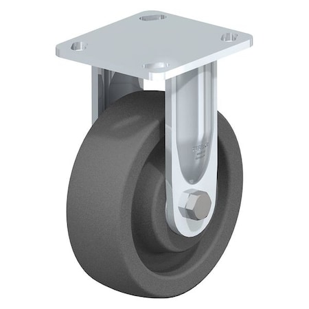 Blickle Rigid Plate Caster, Gry Nylon, 6", 1250 lb. BEHS-SPOG 150K-14