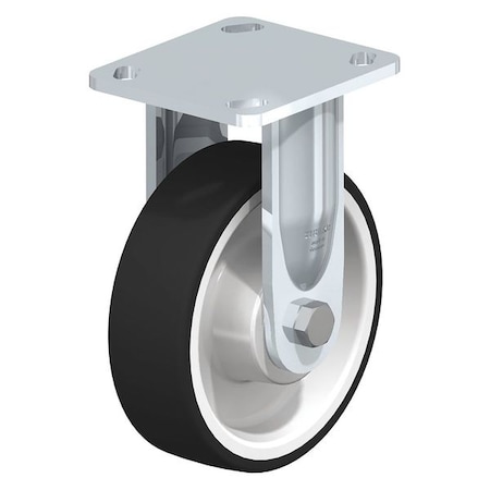 Blickle Rigid Plate Caster, PU, 8", 1250 lb. BEHS-POTH 200K-14