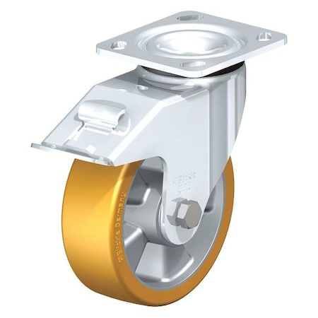 Blickle Swivel Plate Caster, PU, 6", Brake LEH-ALTH 150K-14-FI
