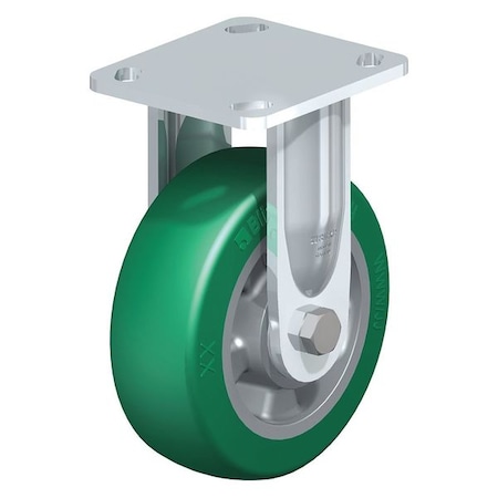 Blickle Rigid Plate Caster, PU, 6-5/16", 1210 lb. BEHS-ALST 160K-14-CO