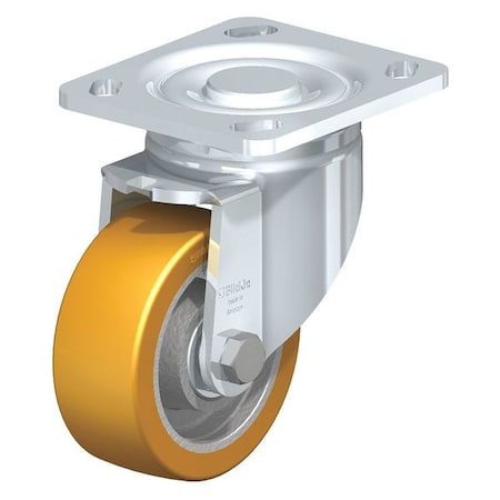 Blickle Swivel Plate Caster, PU, 4", 880 lb. LH-GTH 100K-14