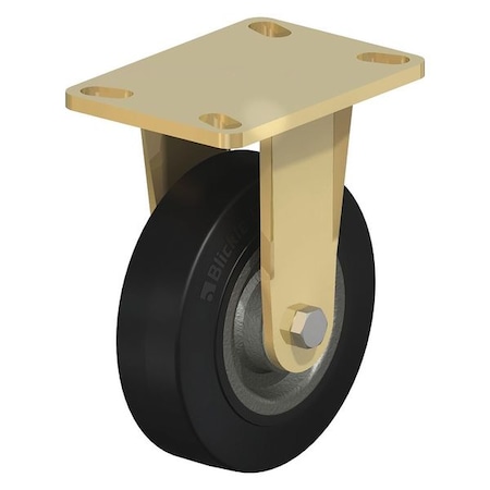 Blickle Rigid Plate Caster, Solid Rbr, 8", 1320 lb. BS-SE 200K-16