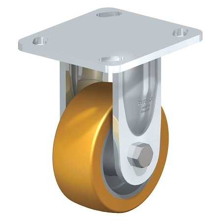 Blickle Rigid Plate Caster, PU, 5", 770 lb. BHS-ALTH 125K-14