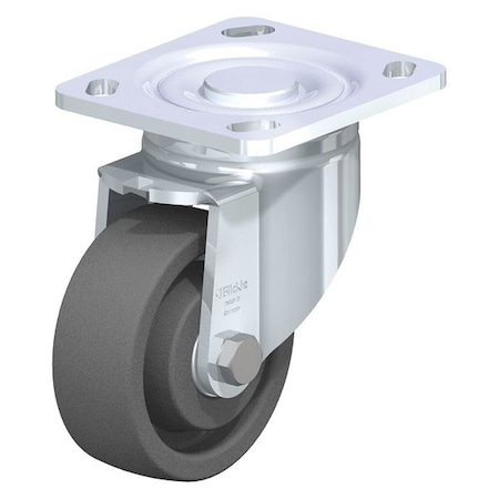 Blickle Swivel Plate Caster, Gry Nyln, 5", 1540 lb. LH-SPOG 125K-14