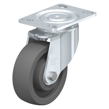 Blickle Swivel Plate Caster, Gry Nyln, 8", 2000 lb. LH-SPOG 201K-16