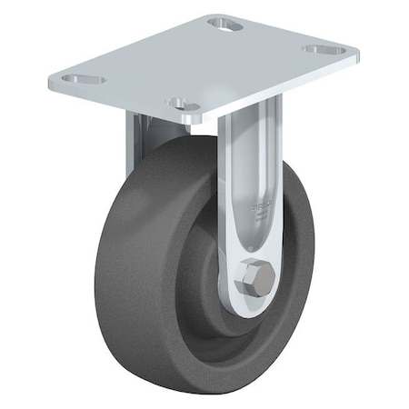 Blickle Rigid Plate Caster, Gry Nylon, 8", 2000 lb. BHS-SPOG 201K-16