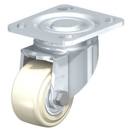 Blickle Swivel Plate Caster, Wht Nyln, 4", 1540 lb. LH-GSPO 100K-14