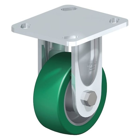Blickle Rigid Plate Caster, PU, 4", 600 lb. BHS-ALST 100K-14