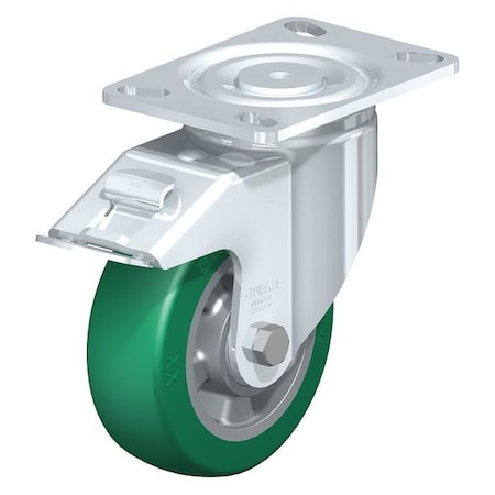 Blickle Swivel Plate Caster, PU, 6", Brake LH-ALST 150K-16-FI-CO
