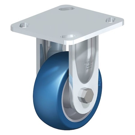 Blickle Rigid Plate Caster, PU, 4", 660 lb. BHS-ALBS 100K-14
