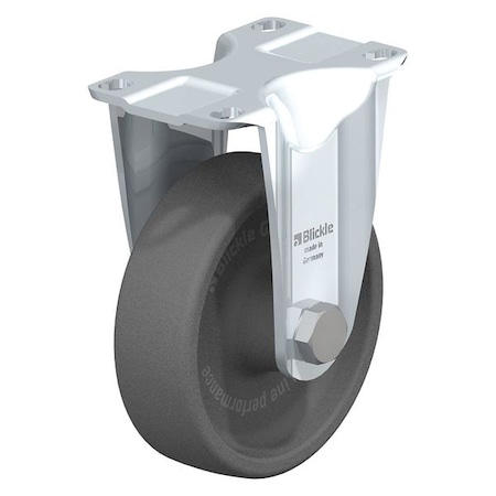Blickle Rigid Plate Caster, Glass Nyln, 5", 330 lb. B-POHI 125G-12-XAT