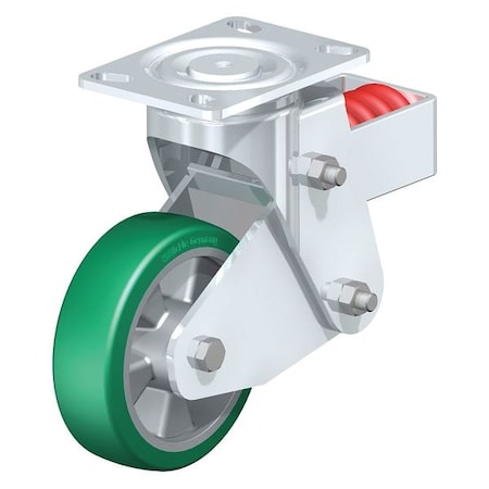 Blickle Swivel Plate Caster, PU, 6", 1100 lb., Overall Height: 9-1/2" LHF-ALST 150K-16-CO