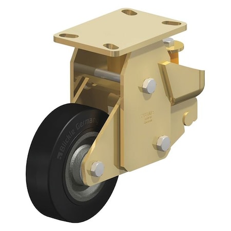 Blickle Rigid Plate Caster, Solid Rbr, 8", 1320 lb. BSFE-SE 200K-16