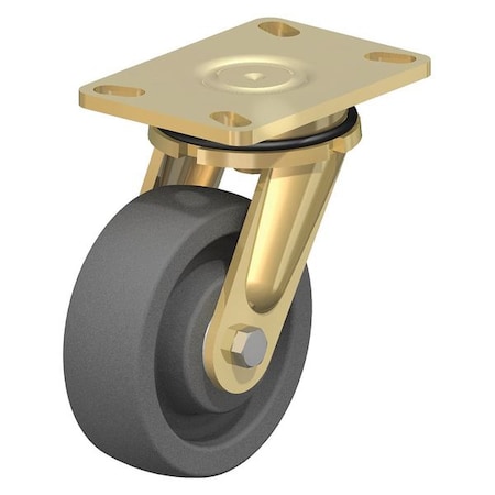 Blickle Swivel Plate Caster, Gry Nyln, 8", 2200 lb. LS-SPOG 201K-16