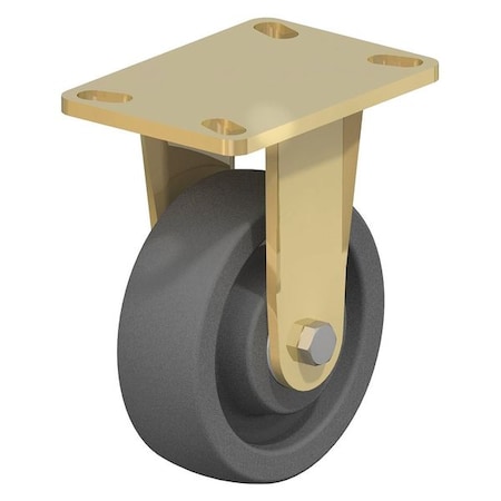 Blickle Rigid Plate Caster, Gray Nyln, 8", 2750 lb. BS-SPOG 200K-16