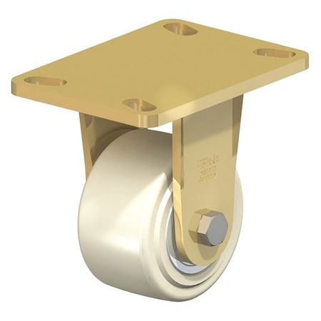 Blickle Rigid Plate Caster, Wht Nylon, 5", 2750 lb. BS-GSPO 125K-16