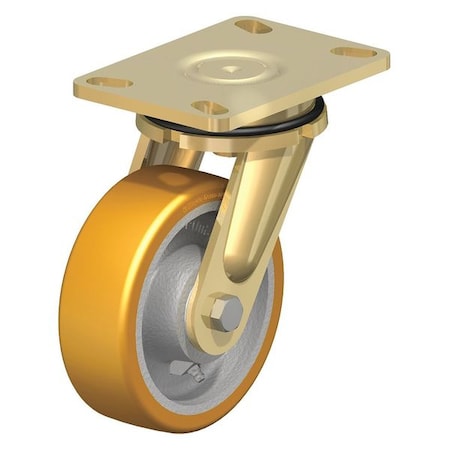Blickle Swivel Plate Caster, PU, 6", 1650 lb., Caster Load Rating Range: Heavy-Duty LS-GTH 150K-16