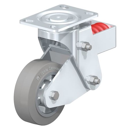 Blickle Swivel Plate Caster, Solid Rbr, 6", 880 lb., Caster Load Rating Range: Heavy-Duty LHF-ALEV 150K-16-SG