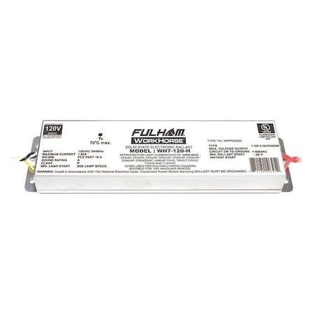 Fulham FluorescentBallast, Instant, WorkHorse, 1PK WH7-120-H