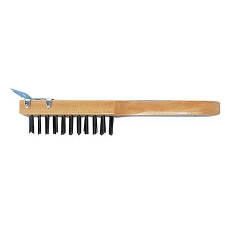 Premier Wire Brush w/ Scrapr, Shoe Hndl, 4x1, PK12 416SC