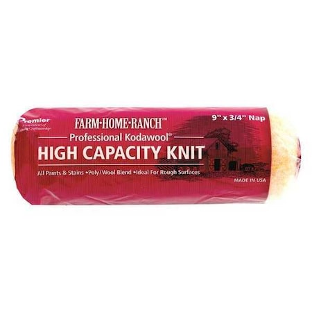Farm Home Ranch 9" Paint Roller Cover, 3/4" Nap, Polyester/Knitted Wool FHR00153