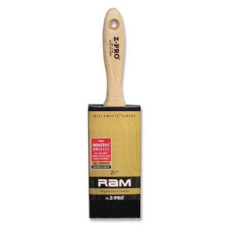 Premier 2-1/2" Flat Firm, Polyester Bristle, Paint Brush, Wood Handle, 12 PK 6105