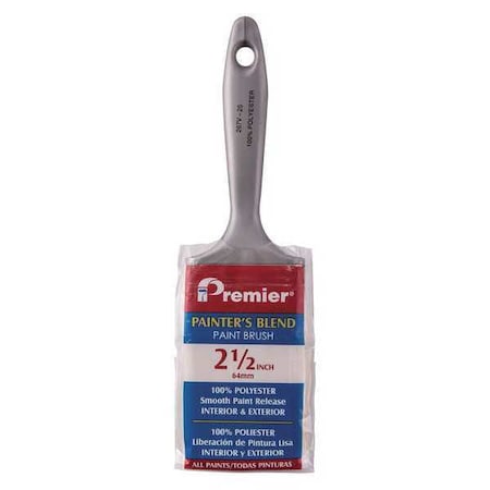 Premier 2-1/2" Varnish Polyester Bristle, Paint Brush, Plastic Handle, 12 PK 267V-25