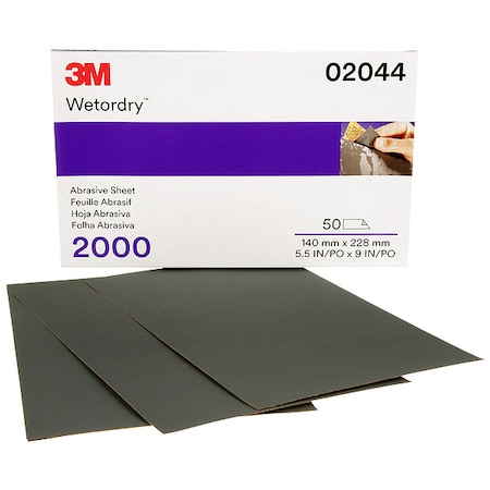 3M Abrasive Sheet, 5-1/2" x 9,2000 Grit 60455067847
