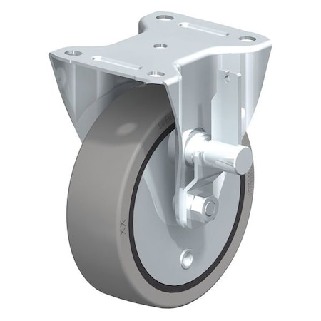 Blickle Rigid Solid Rbbr Whl Castr, 6-5/16", Brake B-GEV 160K-TB-SG