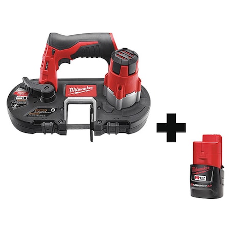 Milwaukee Tool M12 Sub-Compact Band Saw + M12 CP2.0 Battery 2429-20, 48-11-2420