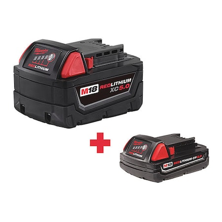 Milwaukee Tool M18 XC5.0 Starter Kit + M18 CP2.0 Battery 48-59-1850, 48-11-1820